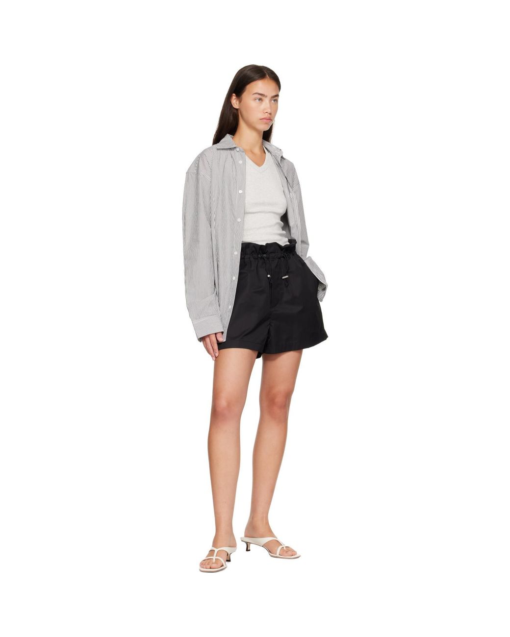 Agolde Black Lydia Shorts