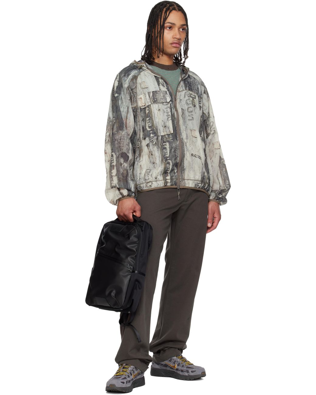 Master Piece Black Progress Coating Daypack Backpack for men