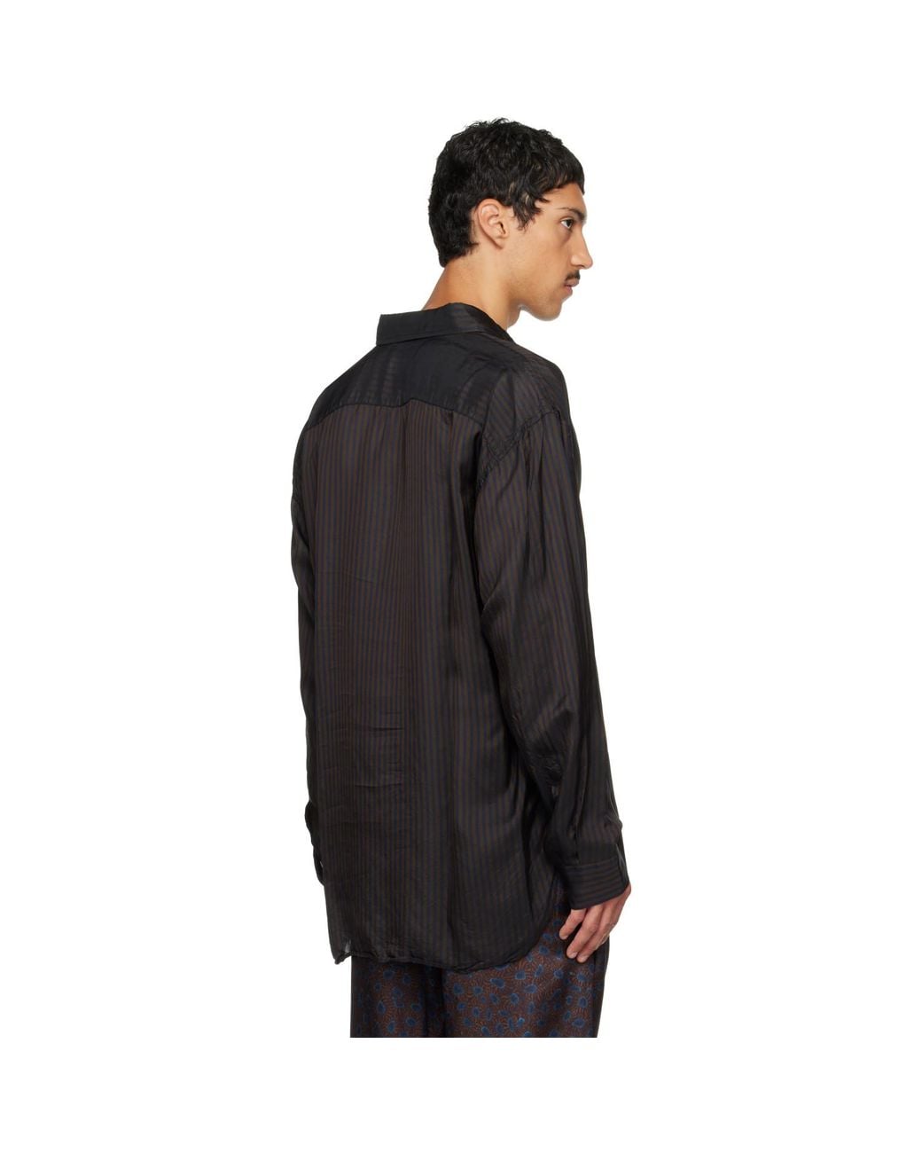 Dries Van Noten Black Stripe Shirt for men