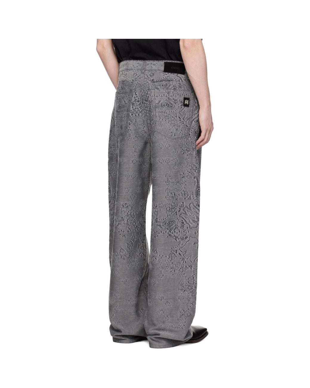 Amiri Black Ma Quad Bandana Baggy Jeans for men
