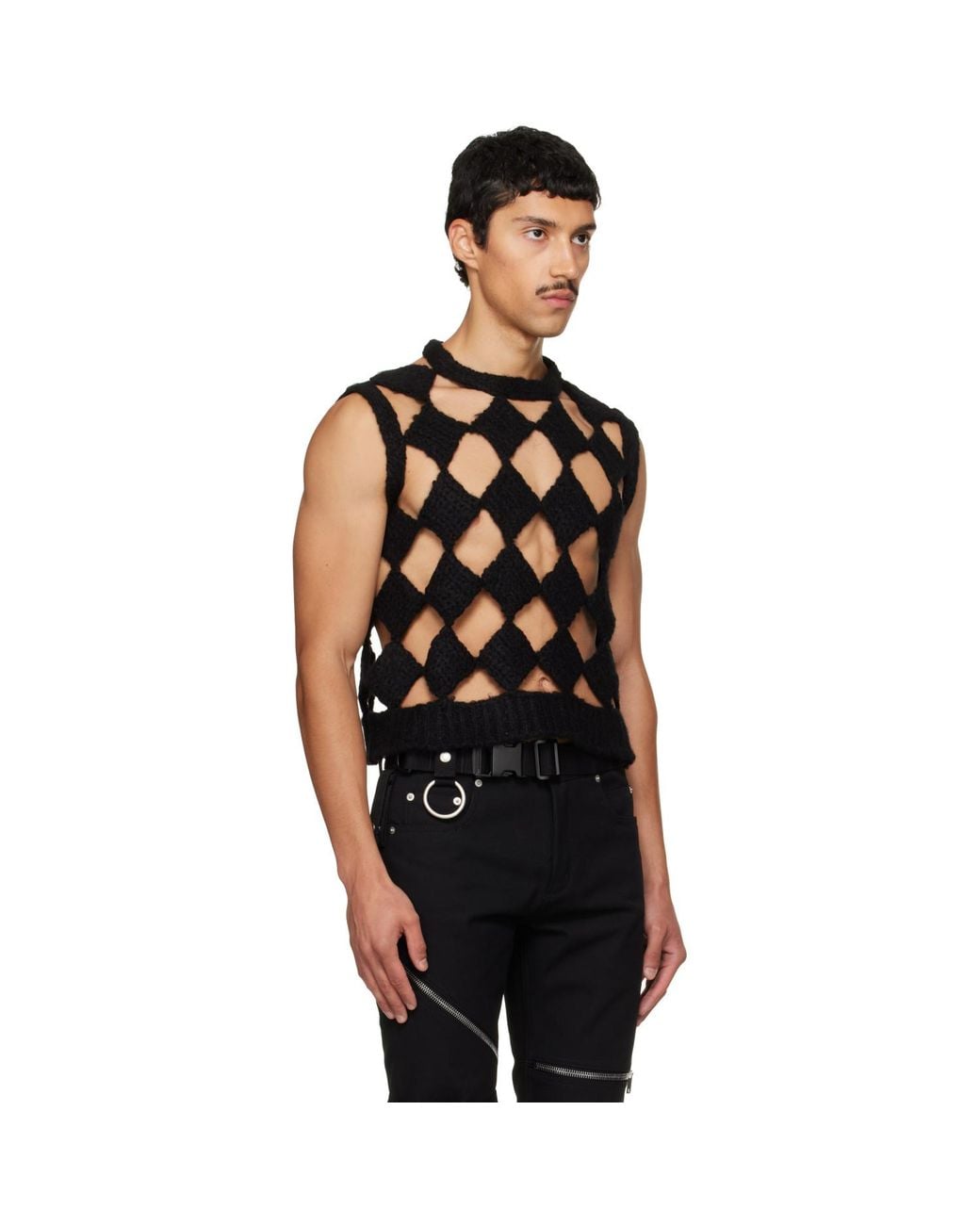 Rick Owens Black Tower Sarutanya Tank Top for men