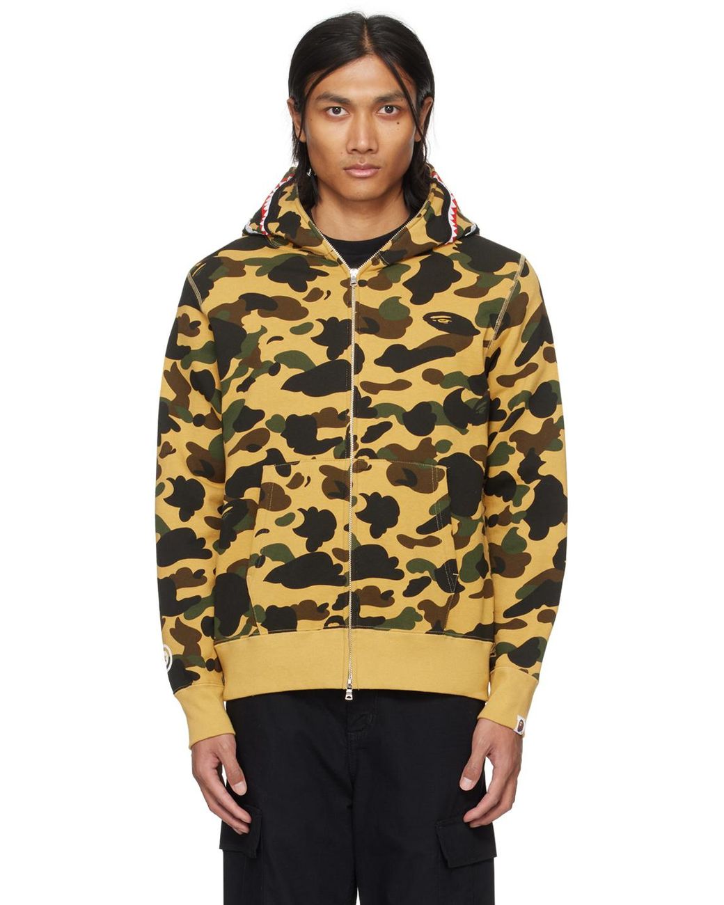 A Bathing Ape 1st Camo Shark Hoodie in Orange for Men | Lyst Australia