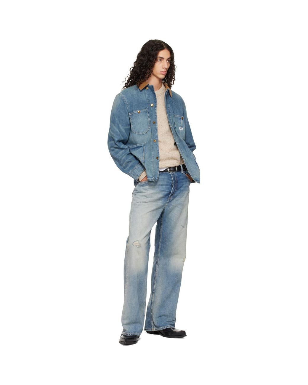 Carter Young Black Narrow Western Belt for men