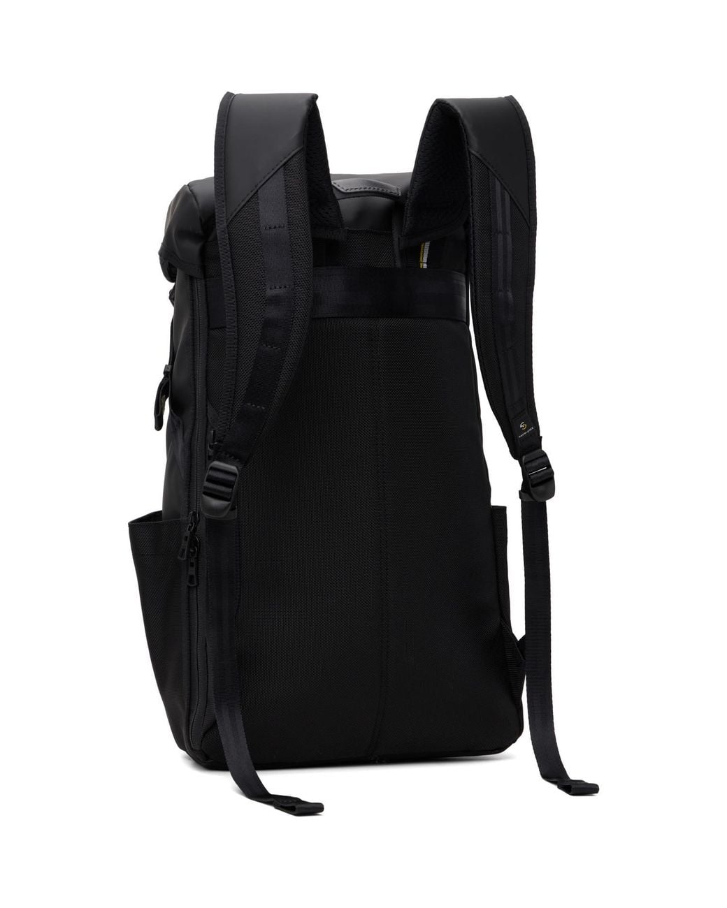 Master Piece Black Slick Flap Backpack for men