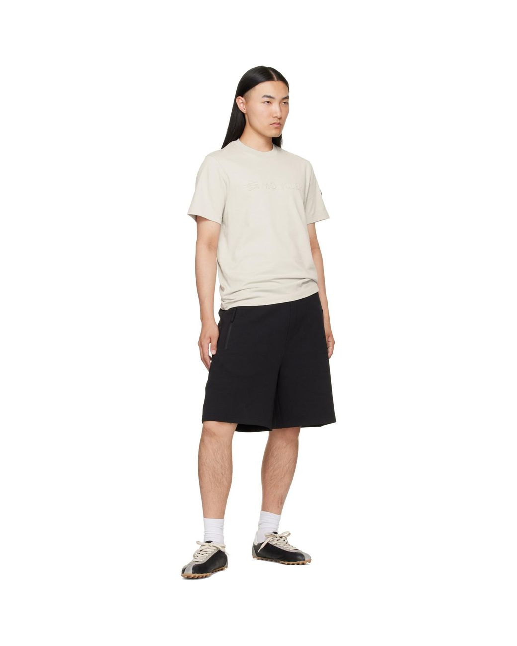 Moncler White Logo Cotton T-Shirt for men