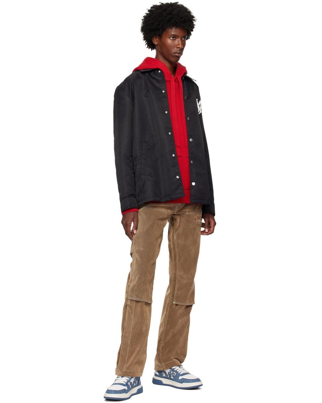 【大人気】AMIRI ヴィンテージデニム ローカットスニーカー AMIRIのホワイト＆ブルー デニム Vintage Skel Top ローカット