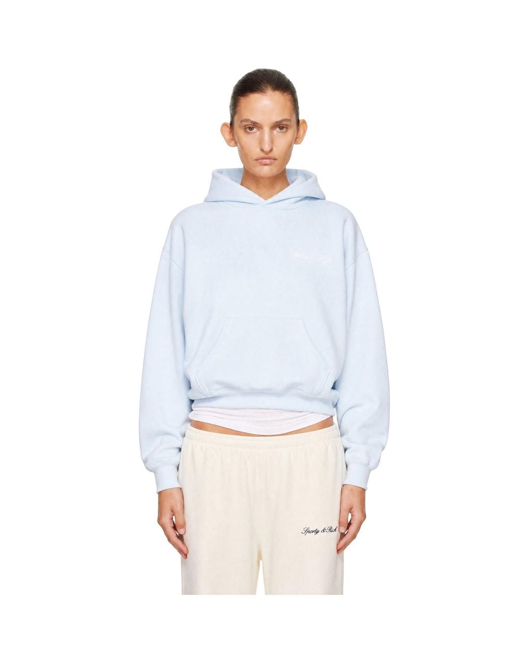 Sporty & Rich Blue International Hoodie