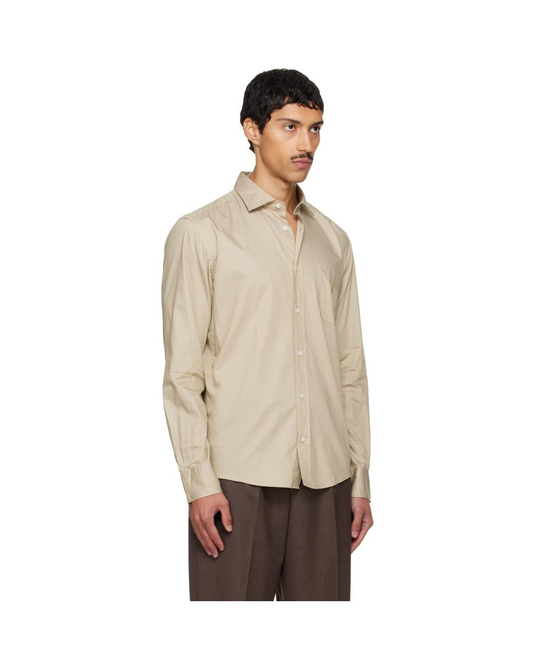 Boss Natural Spread Collar Casual-Fit Cotton Shirt for men