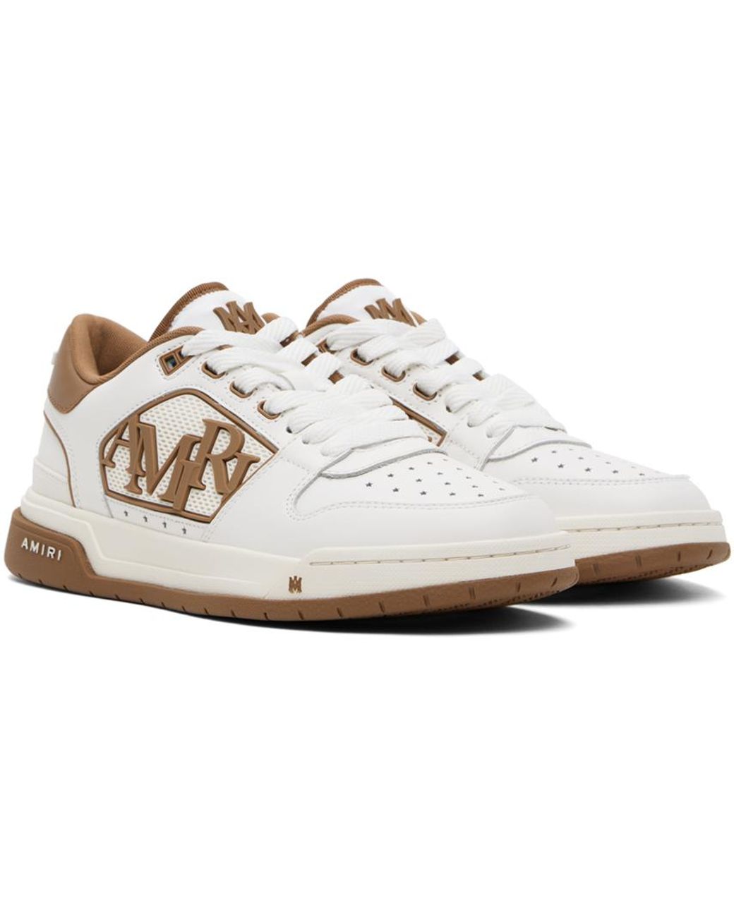 【AMIRI】ホワイト&ブラウン Classic ローカットスニーカー Amiri White & Brown Classic Low Sneakers in Black for Men | Lyst