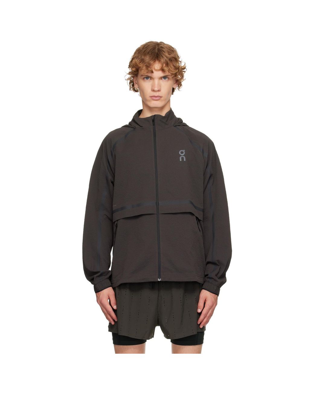 On Shoes Black Performance Volt Running Jacket for men