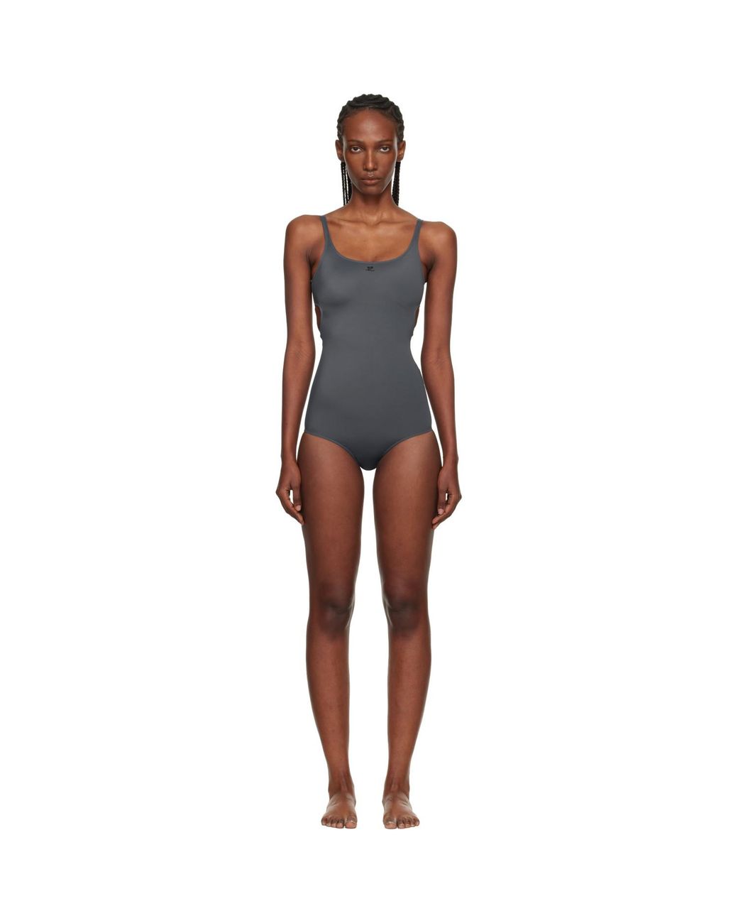Courreges Black Cut-Out Swimsuit