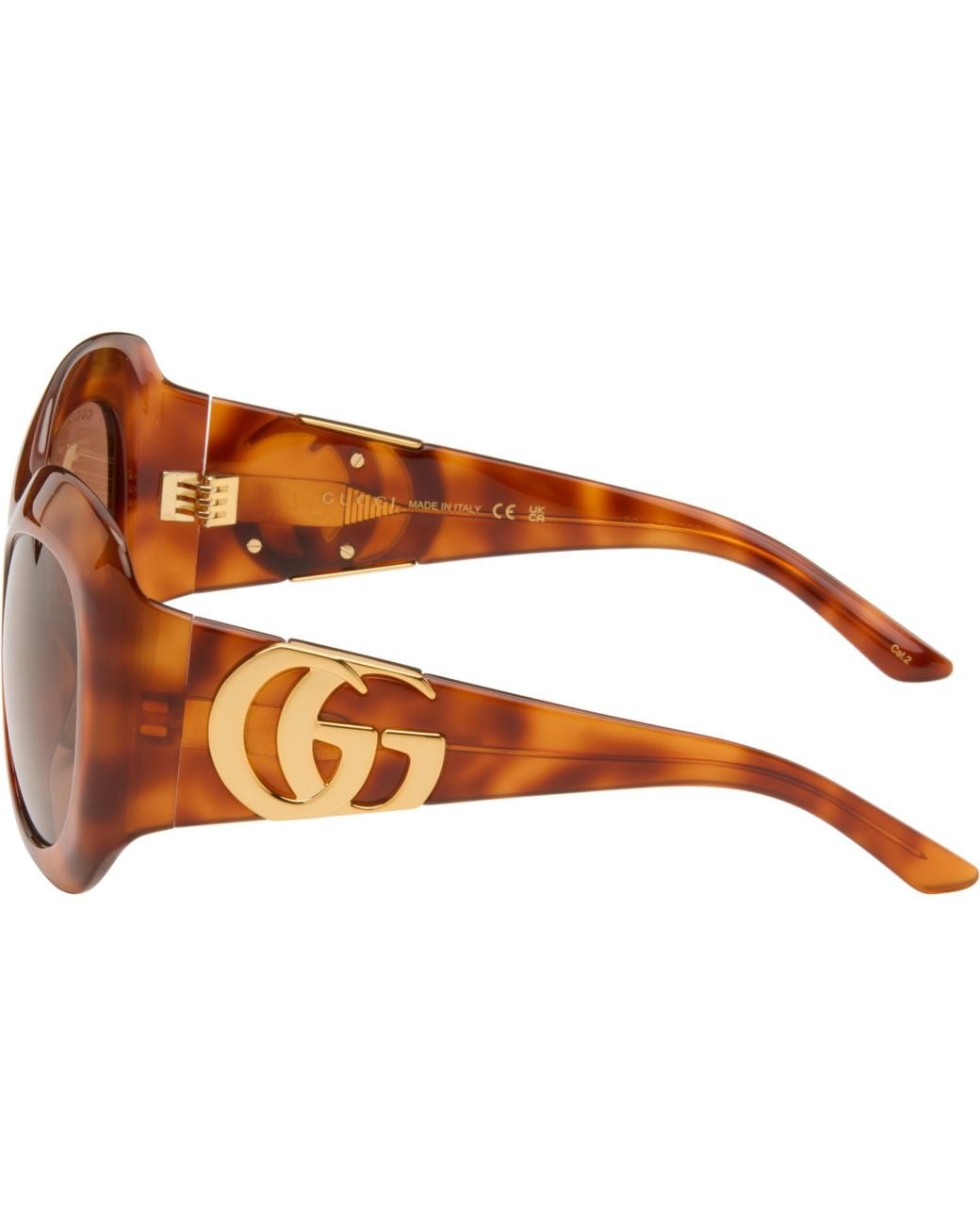 Gucci Brown Round Frame Sunglasses