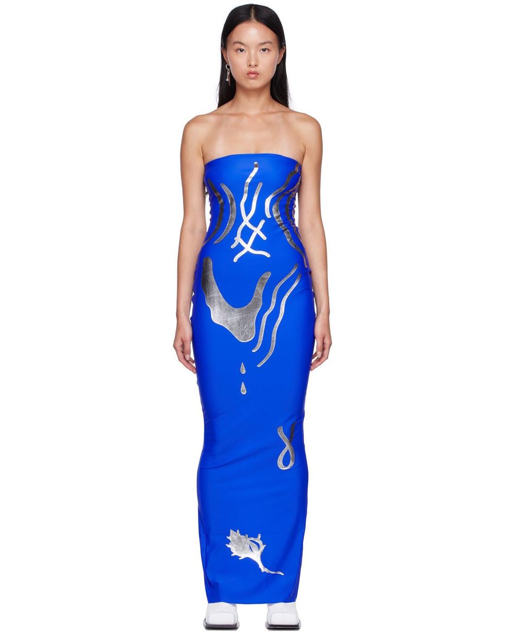 DI PETSA Birthing Moon Maxi Dress in Blue | Lyst 