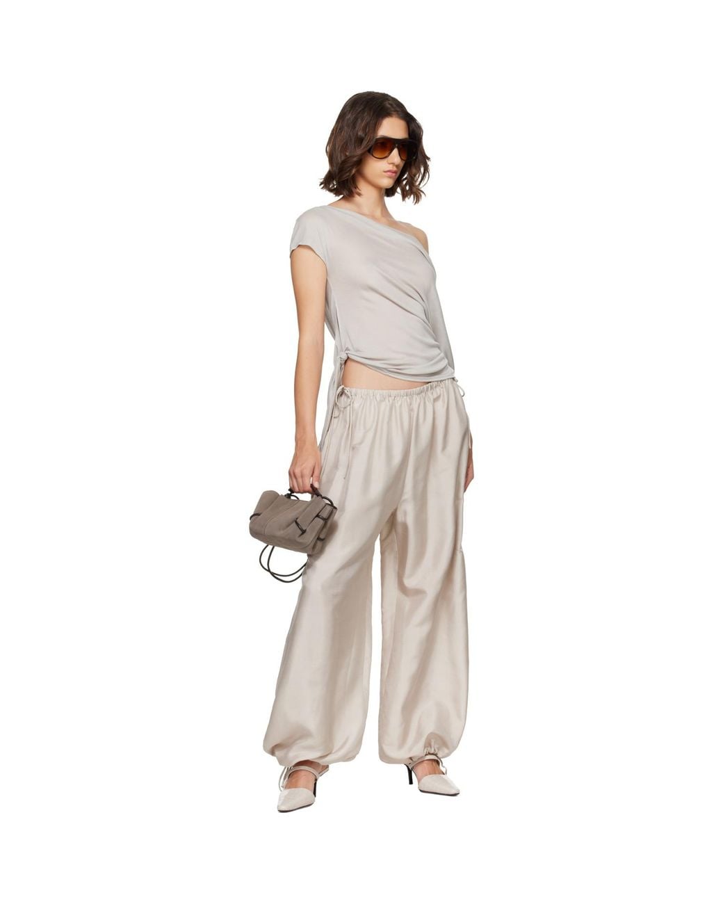 Hereu Gray Arta Mini Suede Bag
