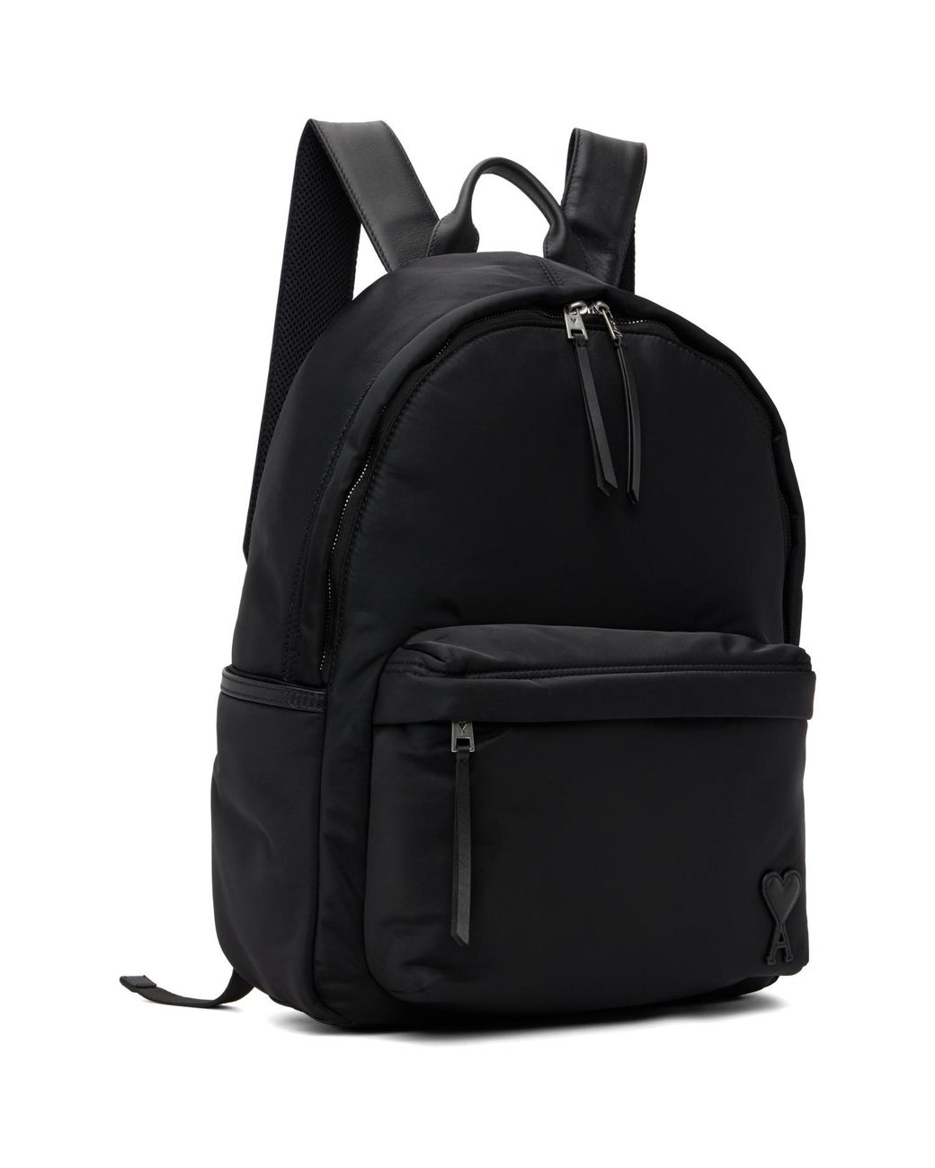 AMI Black Marcel Backpack for men