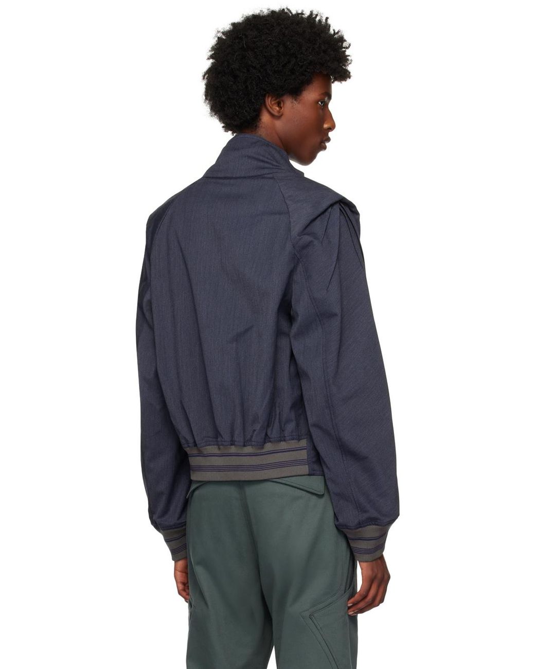 Kiko Kostadinov Ohne Bomber Jacket in Blue for Men | Lyst Kiko Kostadinov Ohne Bomber Jacket in Blue for Men | Lyst