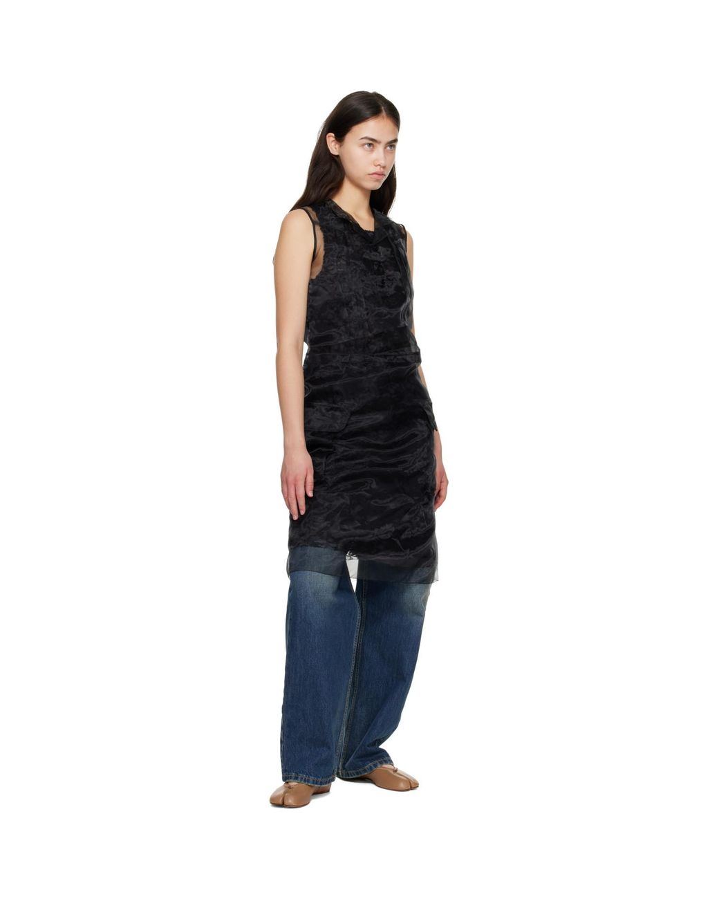 Maison Margiela Black Tabi New Ballerina Flats