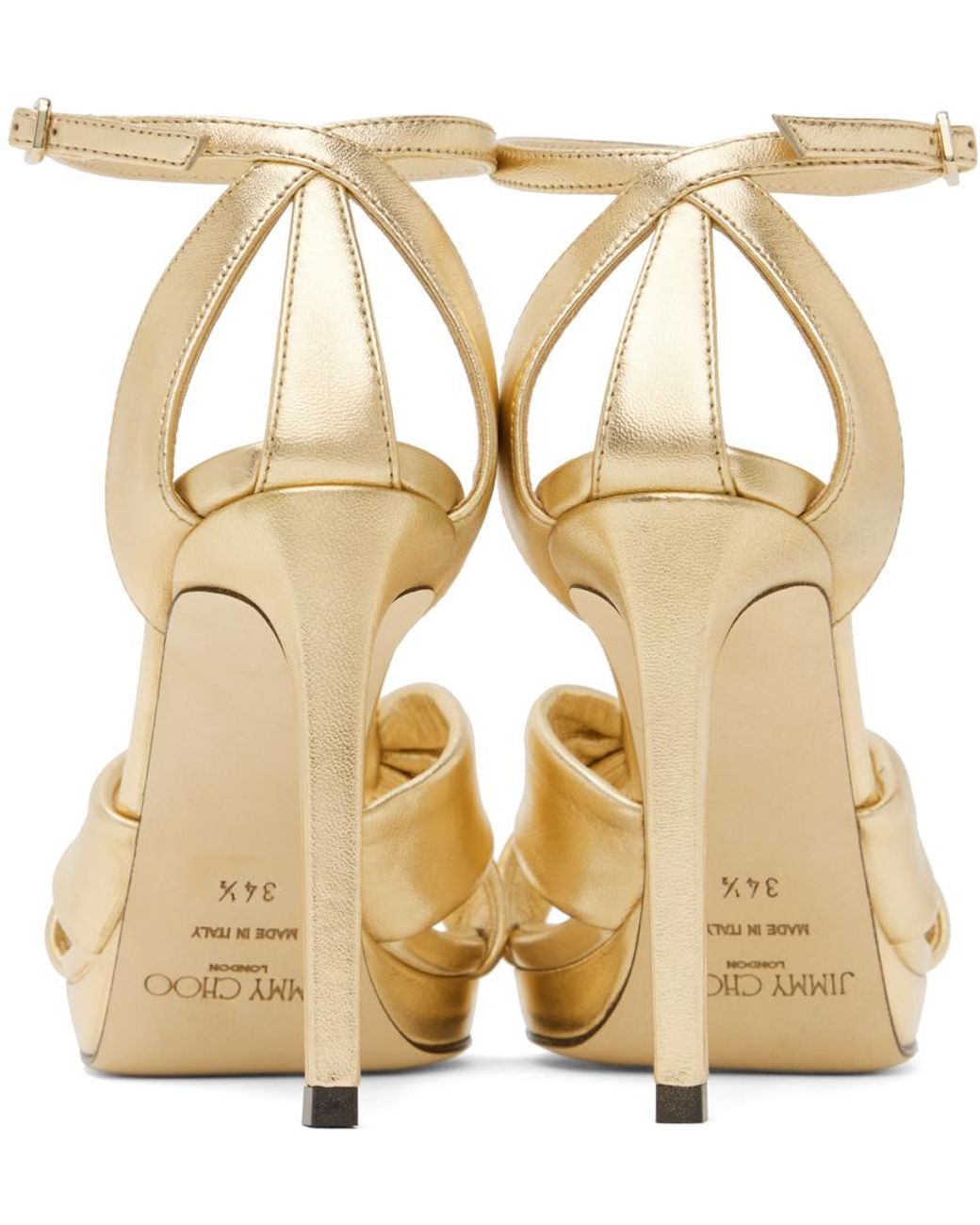 Jimmy Choo Rosie 100 Sandals in Metallic | Lyst UK