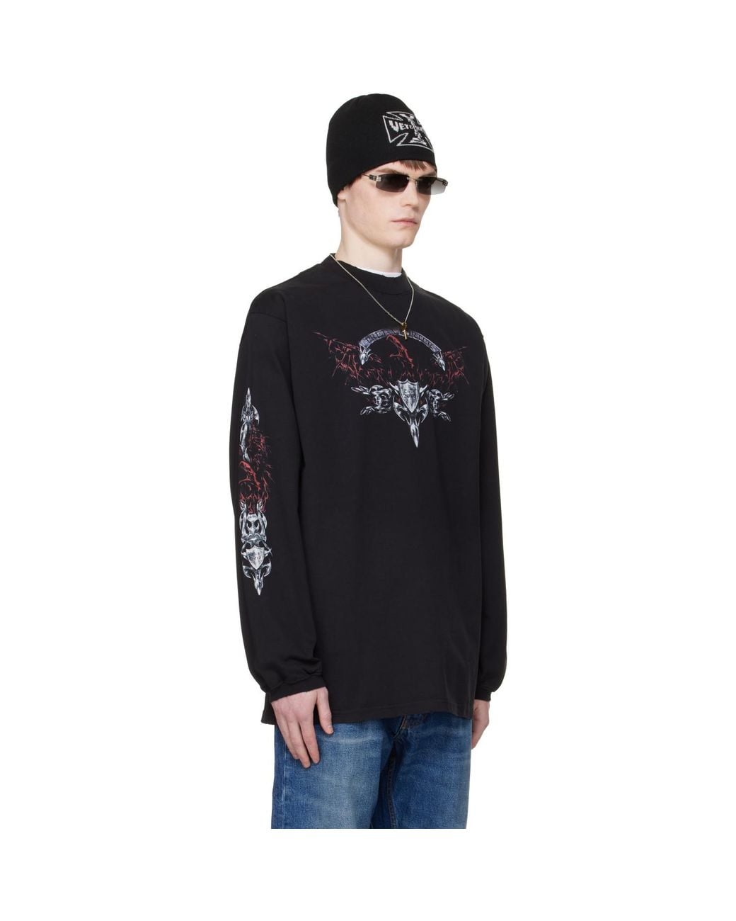 Vetements Black Metal Longsleeve T-Shirt for men