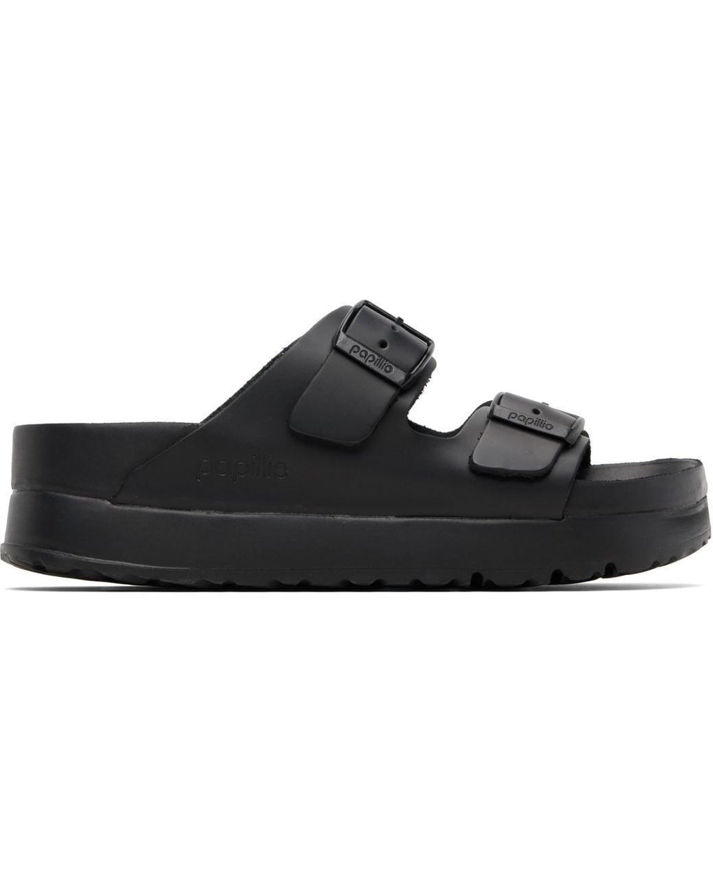 Birkenstock Black Narrow Arizona Flex Platform Sandals
