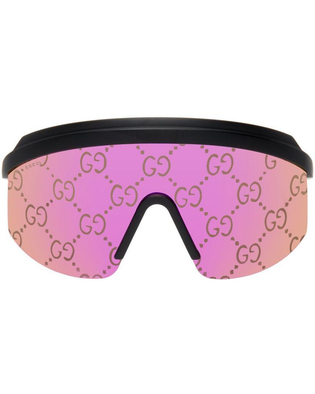 Gucci Black Mask gg Sunglasses in Pink | Lyst