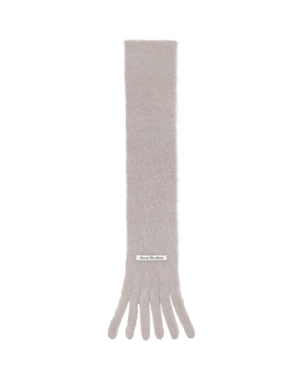 Acne Black Skinny Logo Scarf for men