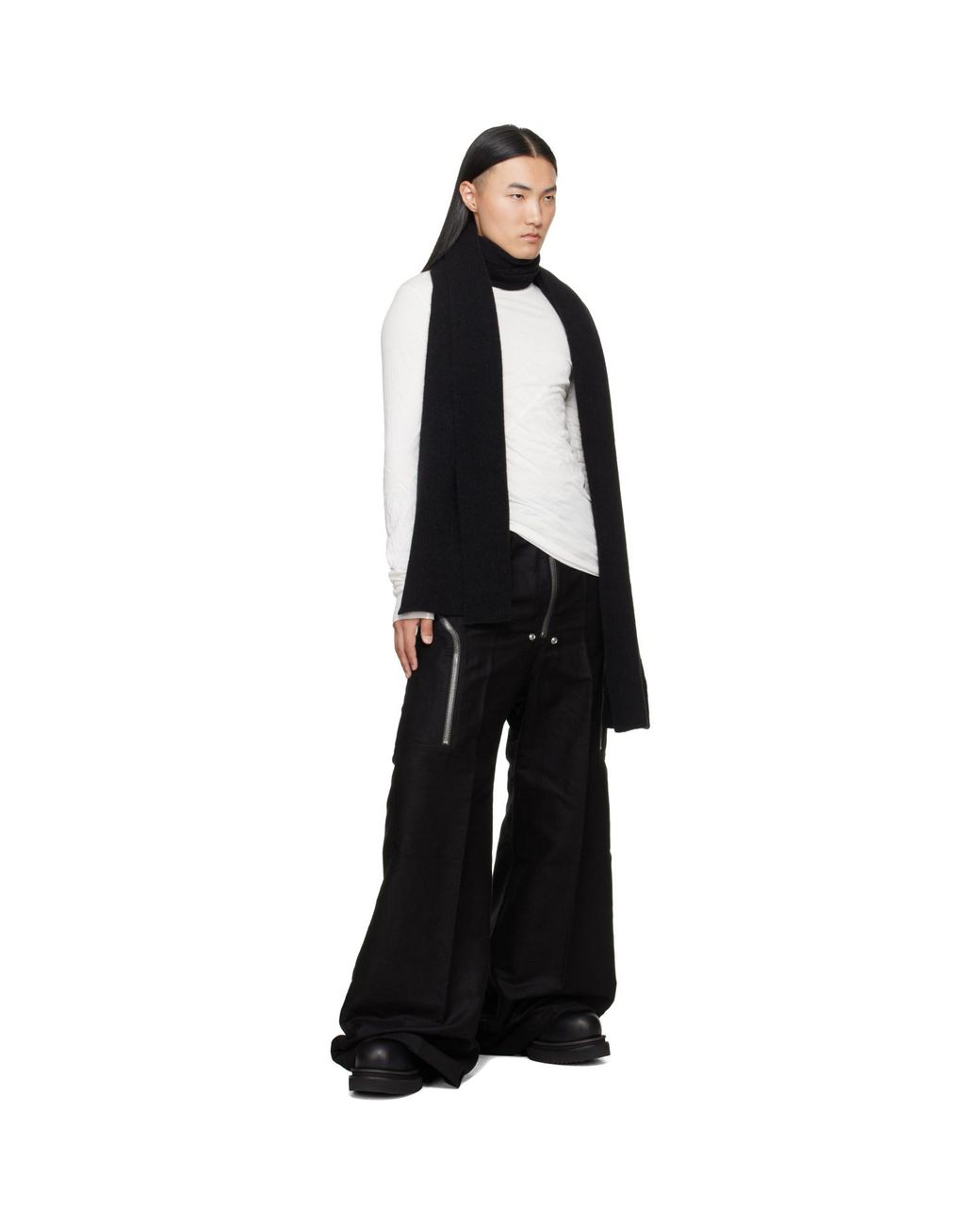 Rick Owens Black Tower Heizer Belas Cargo Pants for men