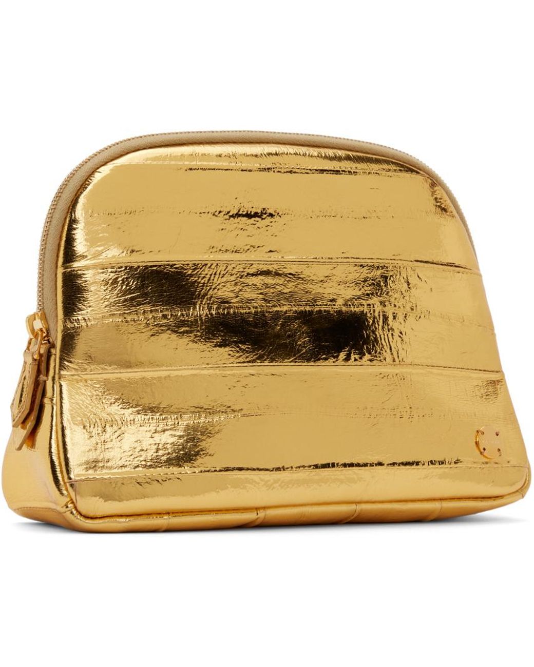 The Row Leather Small Toiletry Pouch in Metallic Womens Bags Makeup bags and cosmetic cases 