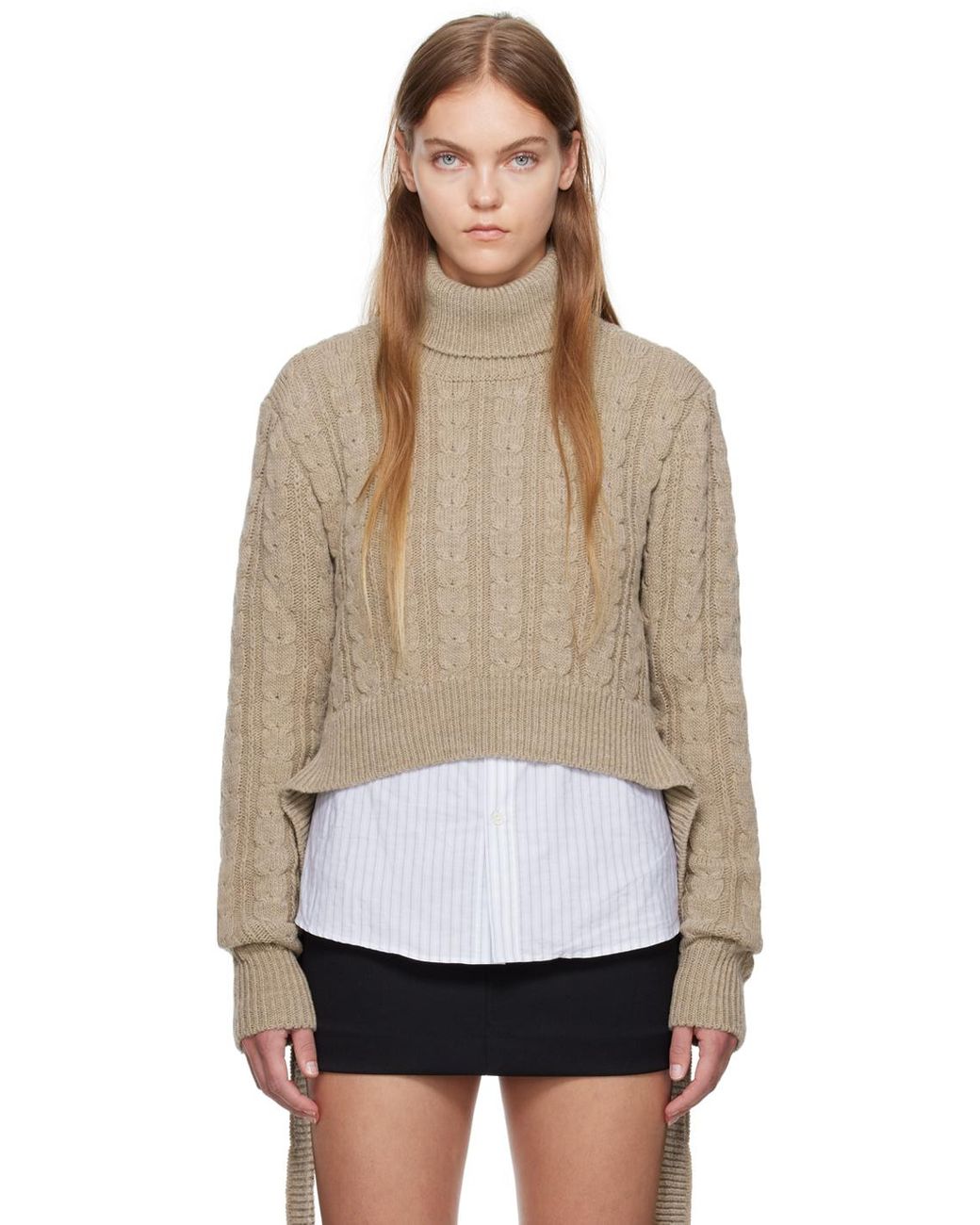 Beige turtleneck store