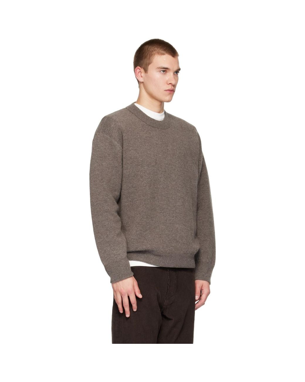 Studio Nicholson Brown Moray Knit Sweater for men