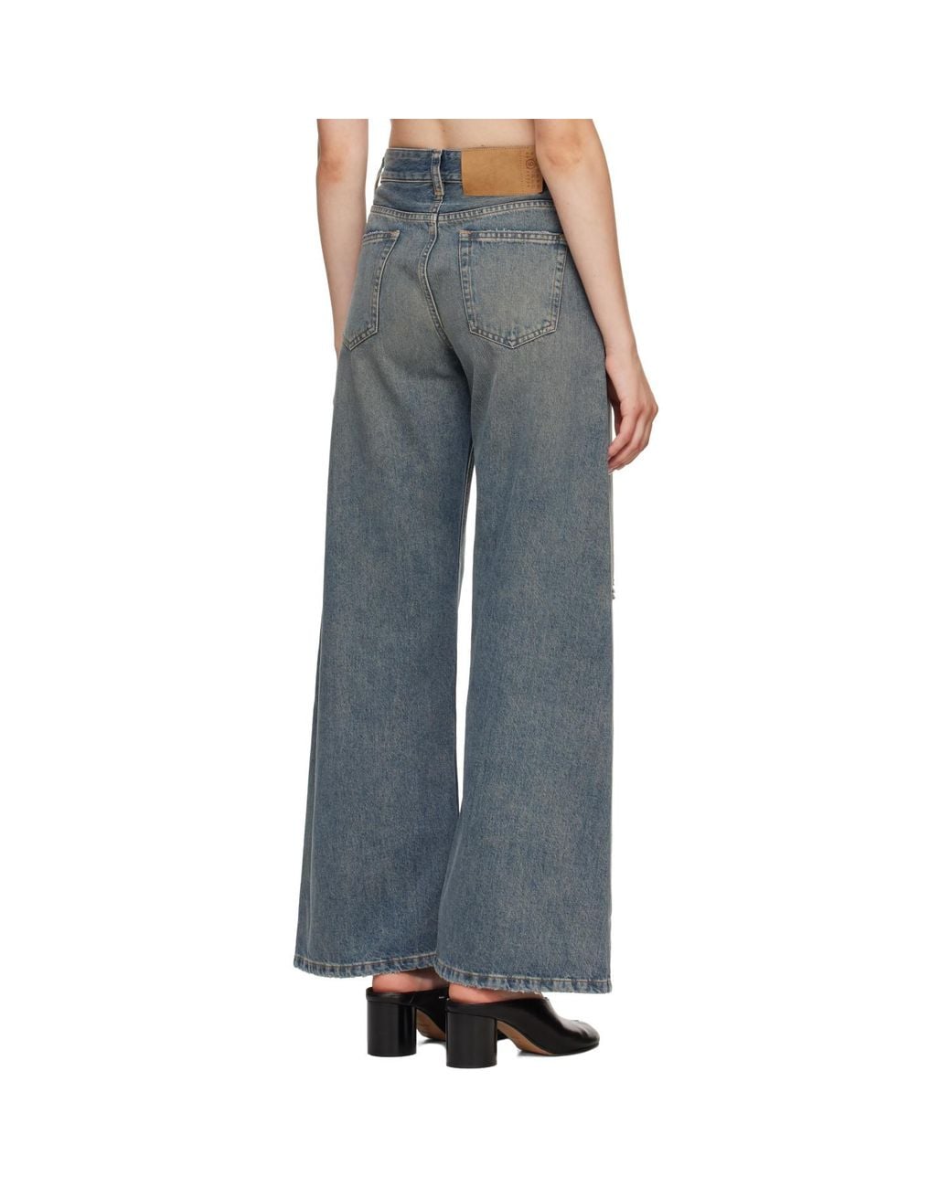 MM6 by Maison Margiela Blue Wide Denim Jeans