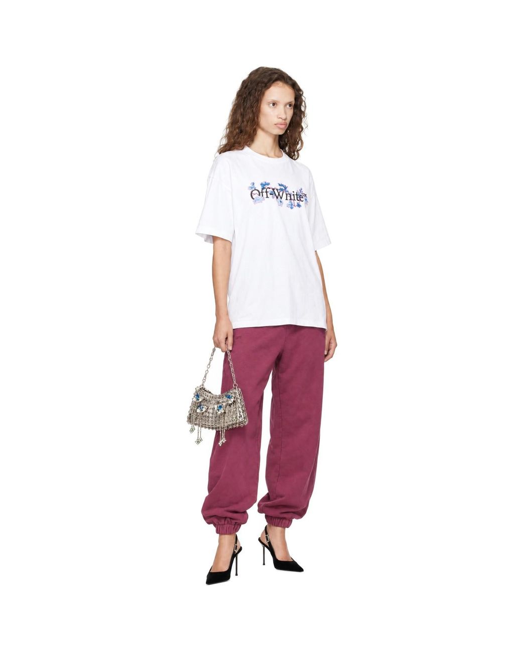 Off-White c/o Virgil Abloh White Bookish Flower Regular T-Shirt