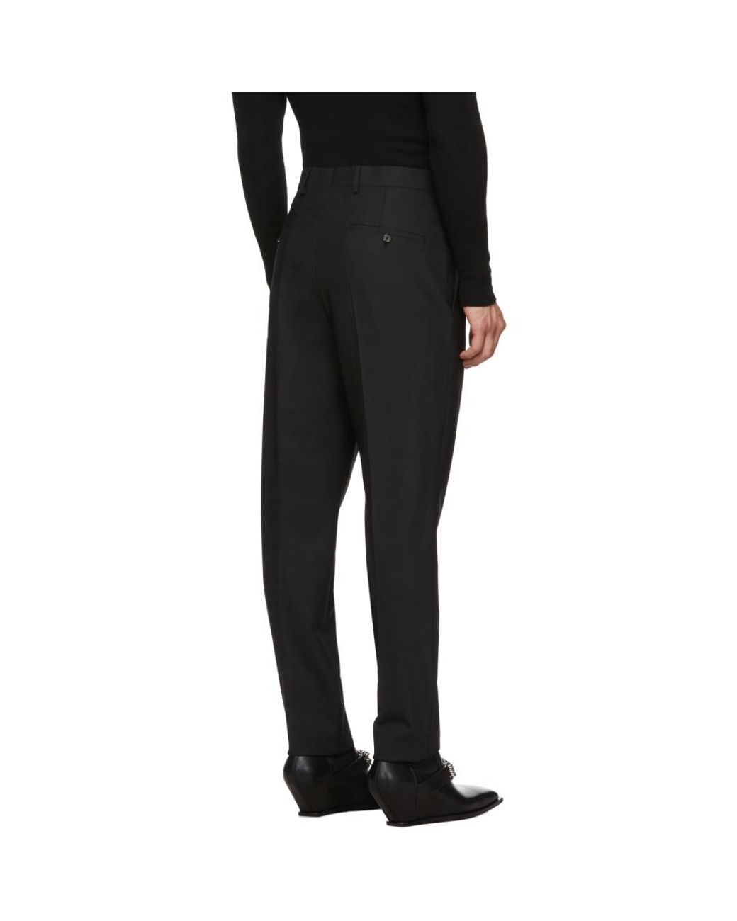 Rick Owens Black Slim Long Astaire Trousers for Men | Lyst Canada