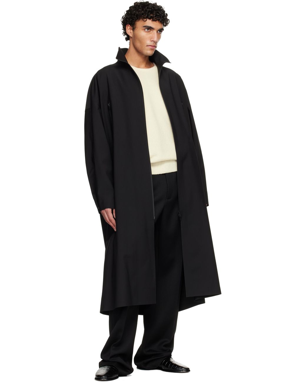 メンズ Fear Of God ブラック テクニカルウール トレンチコート Black