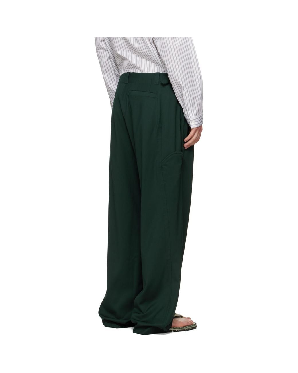 Kiko Kostadinov Green Andras Formal Trousers for men