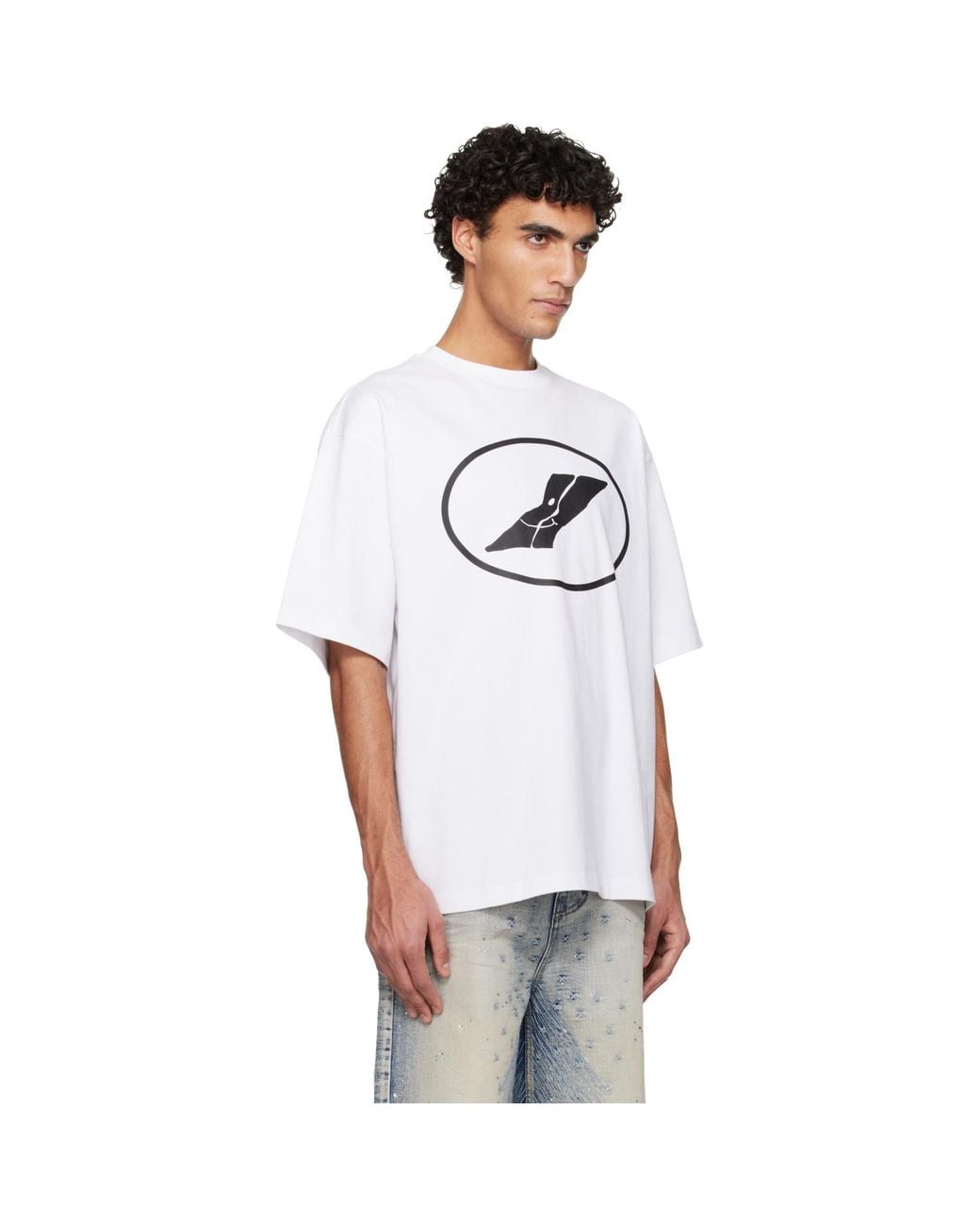we11done White Smile Logo T-Shirt for men