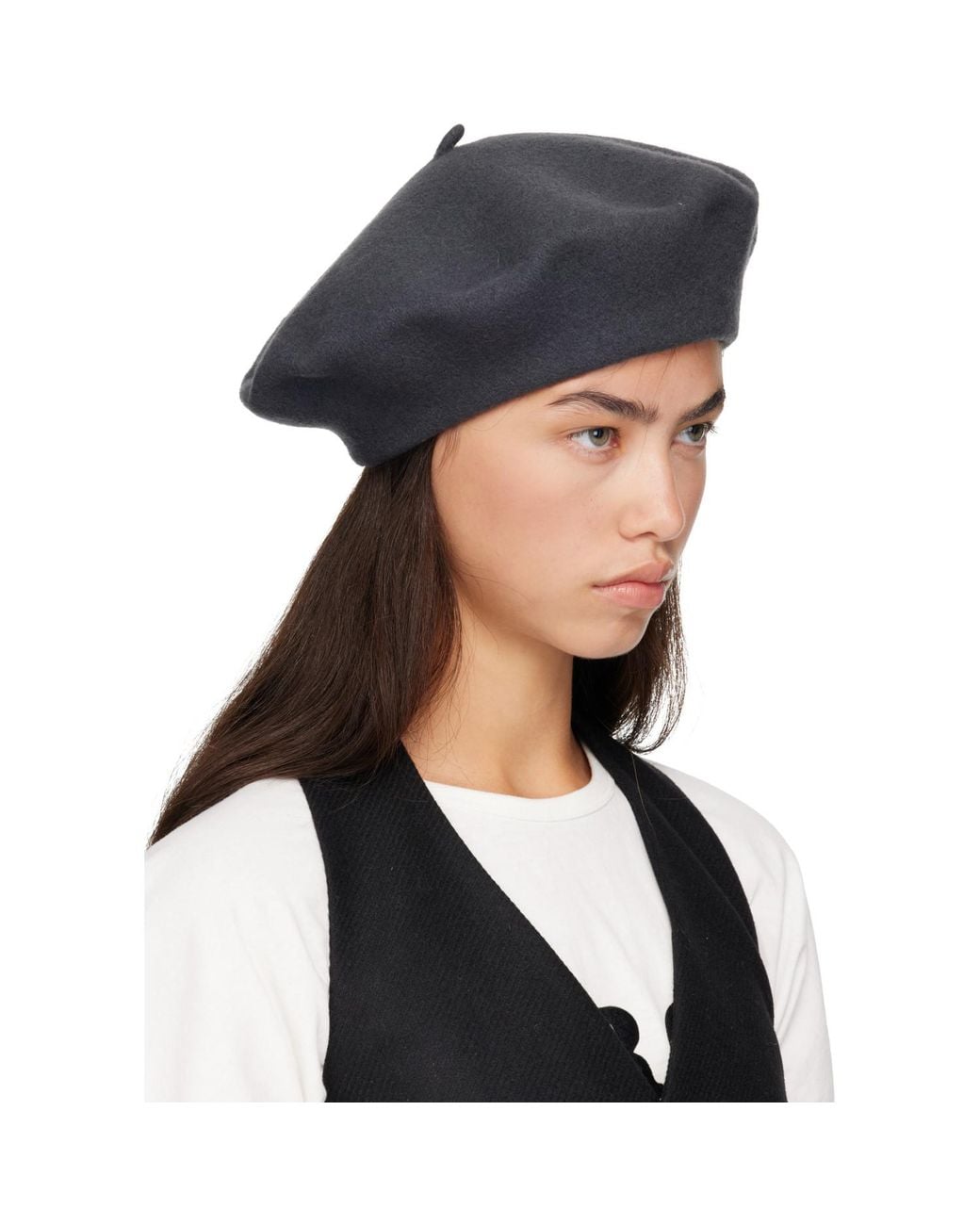 Maison Margiela Blue 4-Stitch Wool Beret