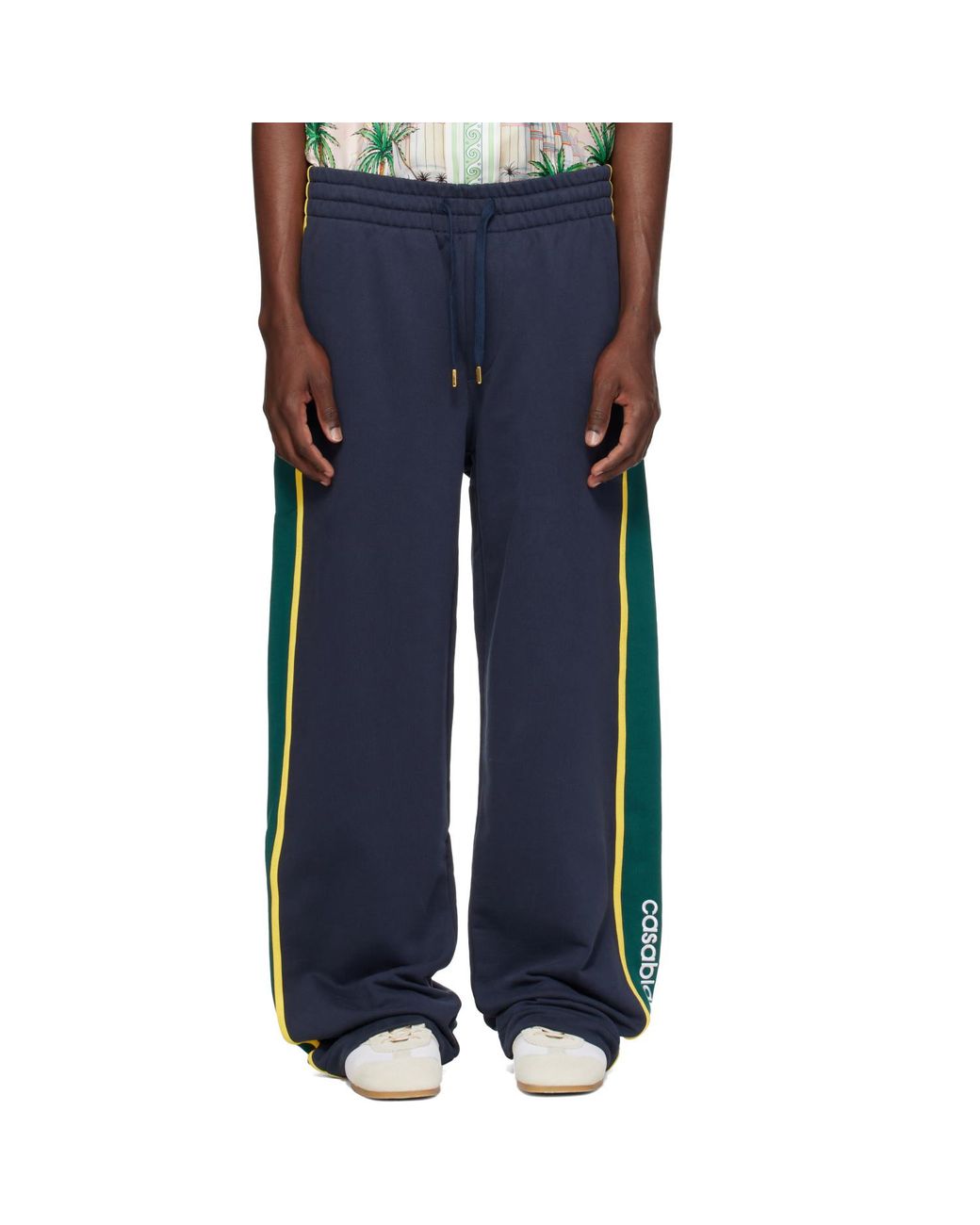 Casablanca Blue Panelled Sweatpants for men