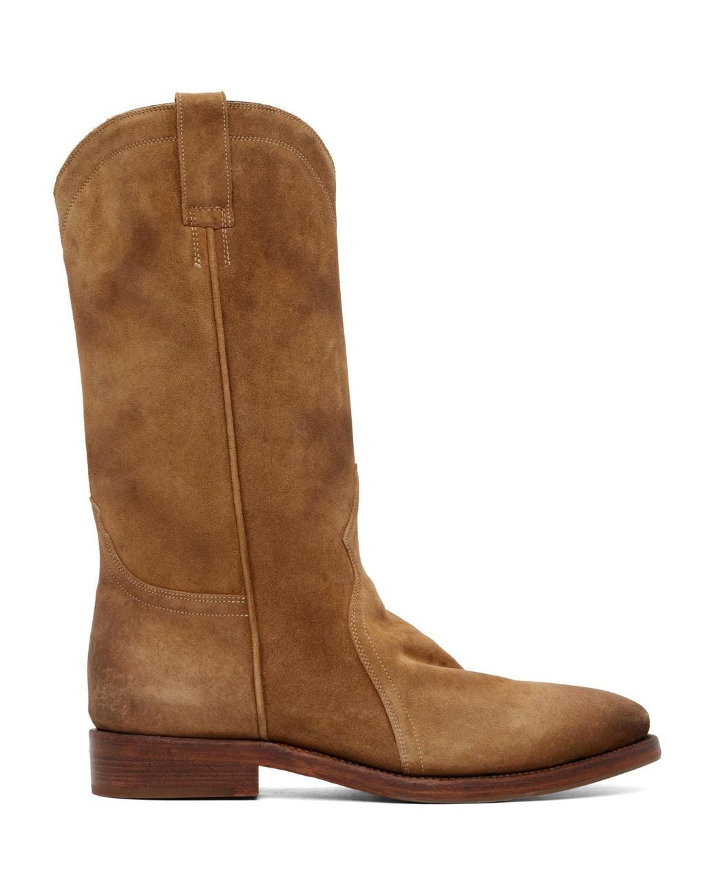 Jil Sander Brown Tan Suede Boots