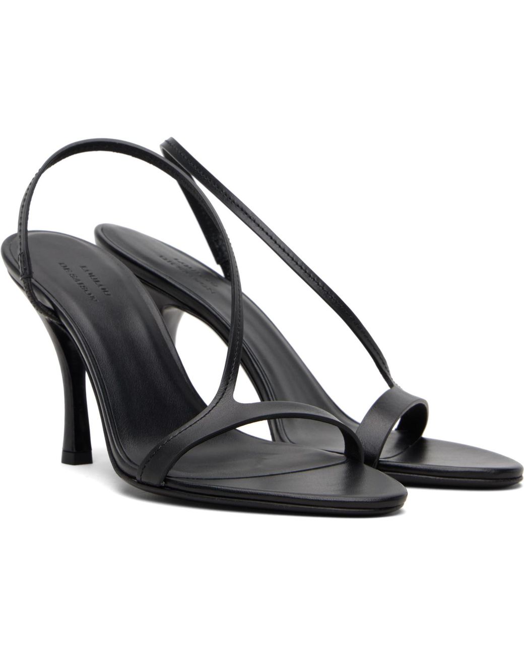 Loulou de Saison Black Arwa High Heeled Sandals