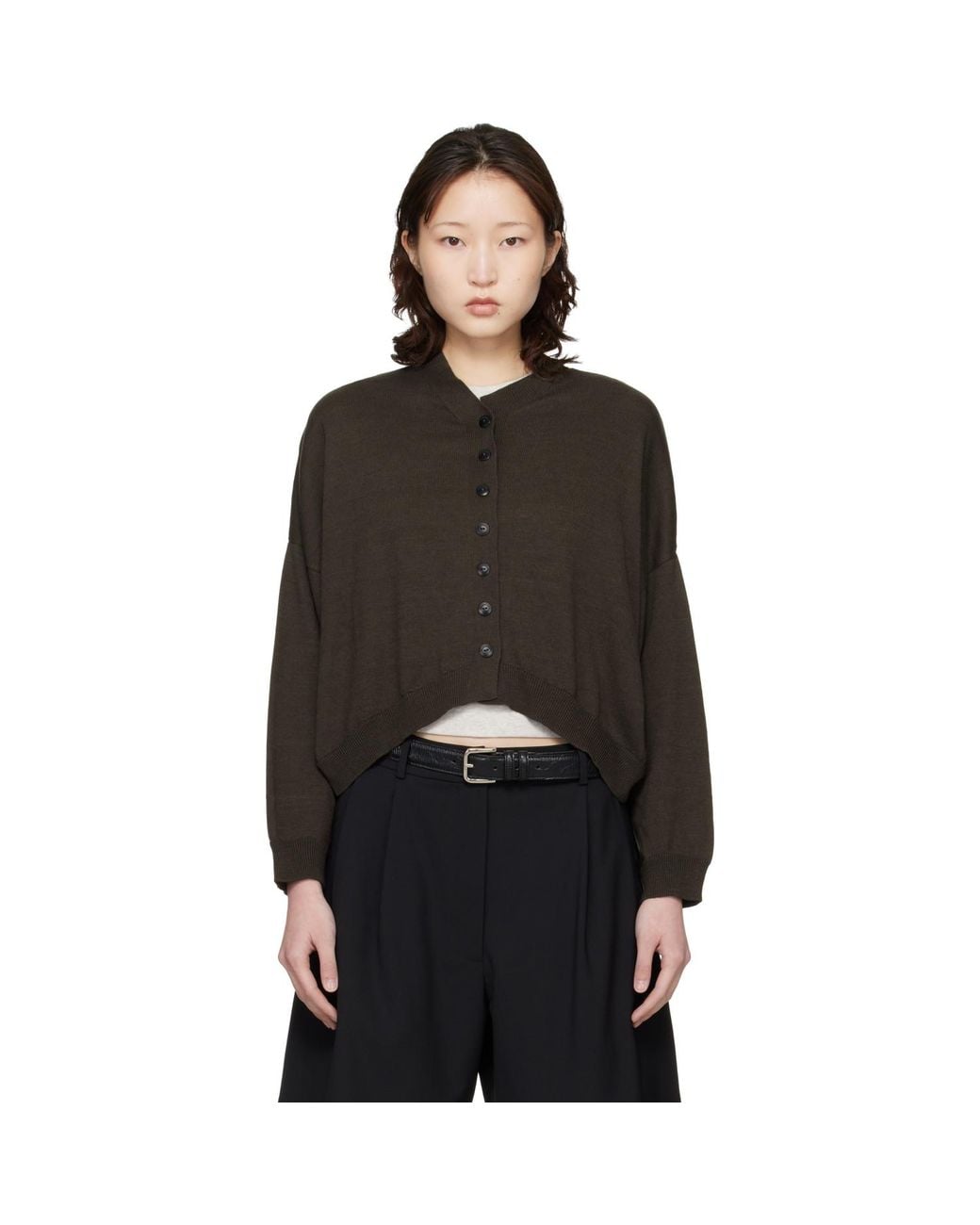 Cordera Black Cotton & Cashmere Cardigan