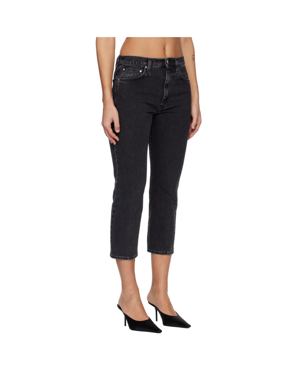 Totême Black Twisted Seam Denim Jeans