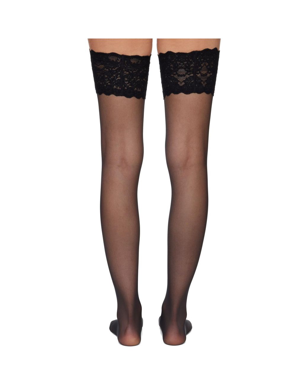 Wolford Black Satin Touch 20 Stay-up Stockings
