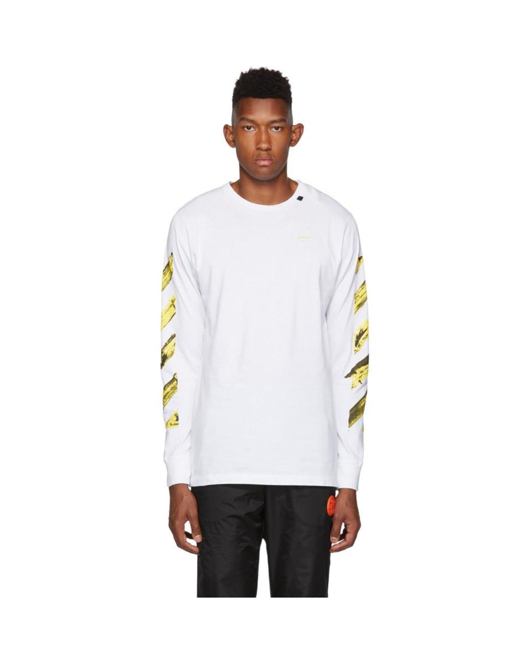 Off-White c/o Virgil Abloh Ssense Exclusive White And Yellow Acrylic Arrows  Long Sleeve T-shirt for Men | Lyst