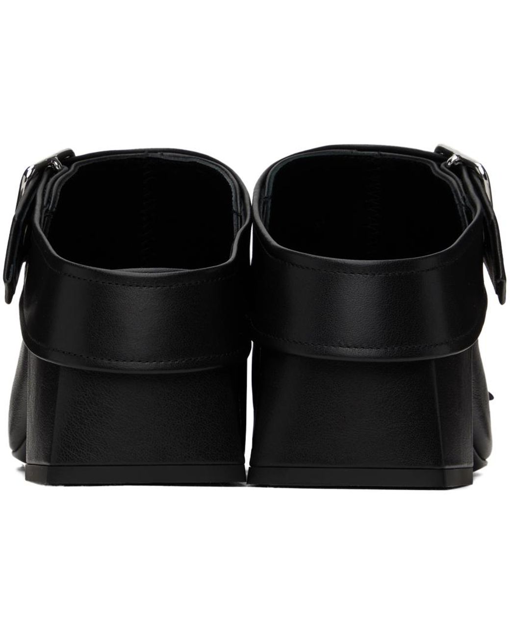 COURREGES 国内買付 GOGO LEATHER MULES Courreges Gogo Leather Mules in Black | FWRD