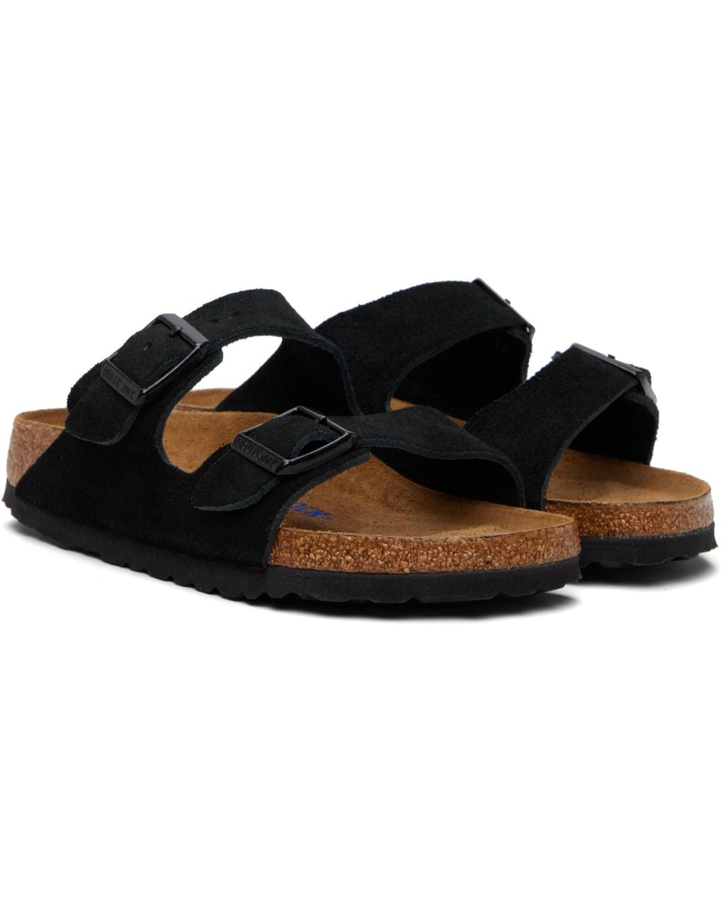 Birkenstock Black Regular Arizona Soft Footbed Sandals for men
