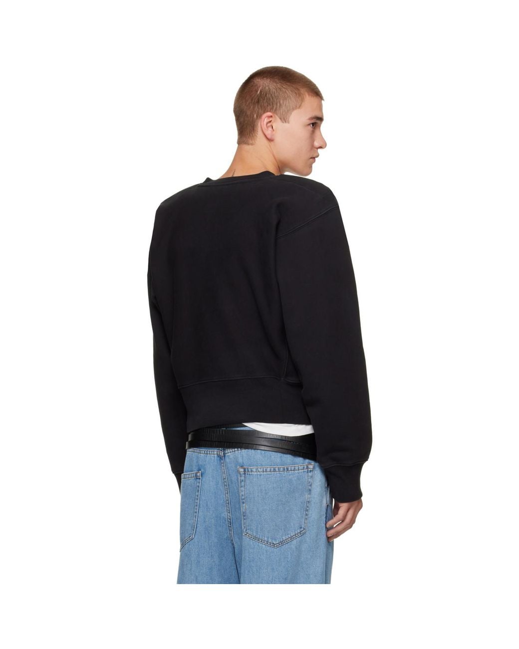 VAQUERA Black Shoulder Pad 'Club Lvtetia' Sweatshirt for men