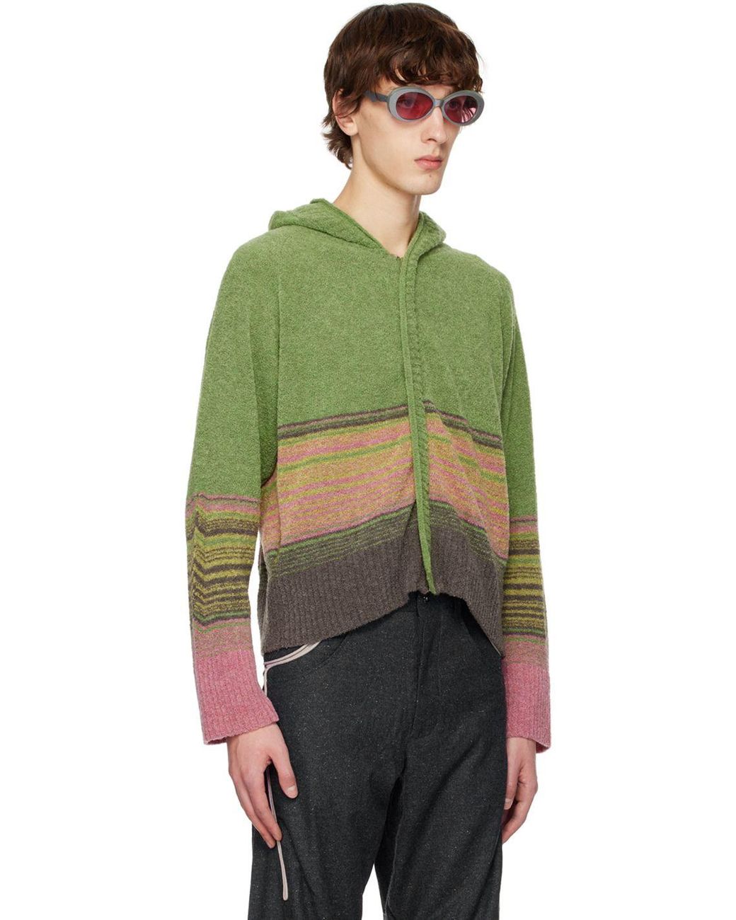 Kiko Kostadinov Green & Pink Ketra Hoodie for Men   Lyst