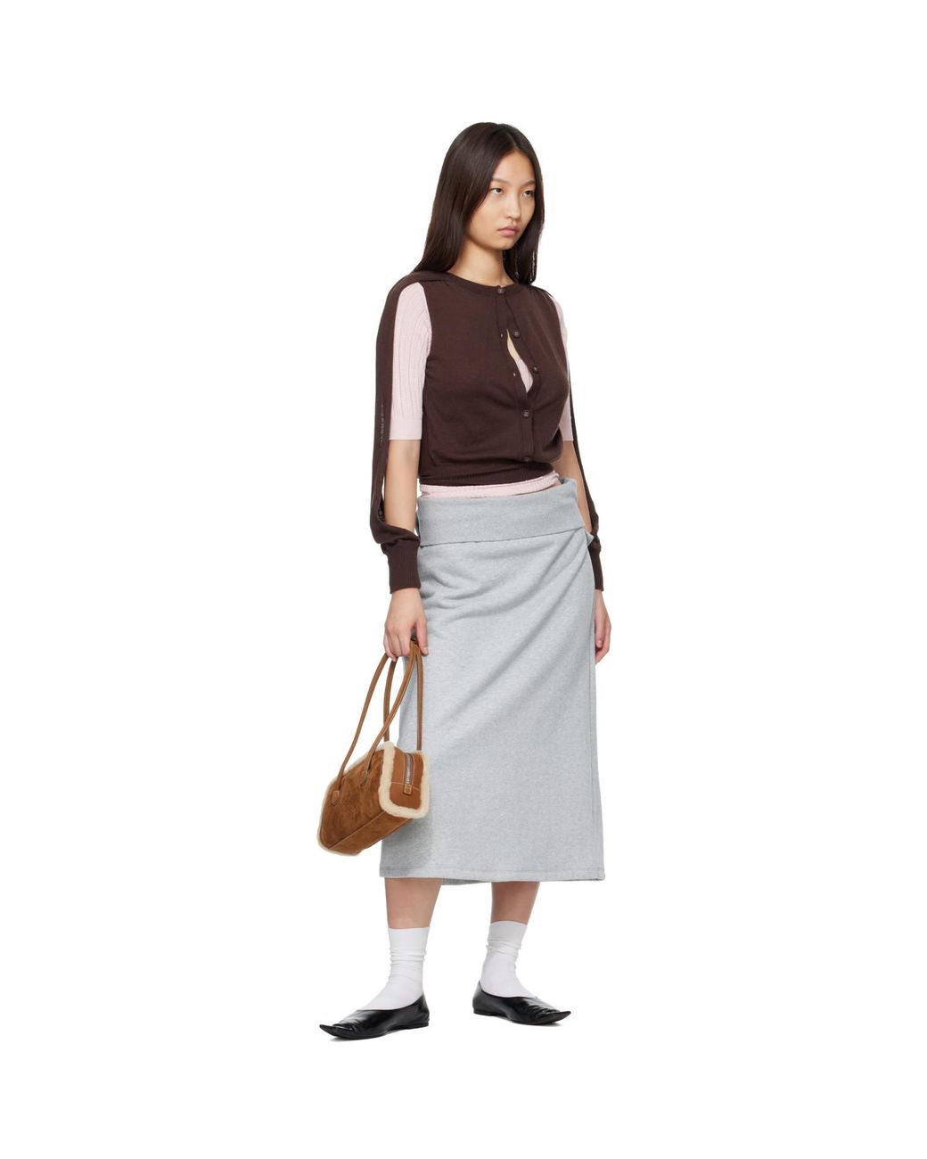 MARGE SHERWOOD Brown Tan Soft Boston Ew Bag