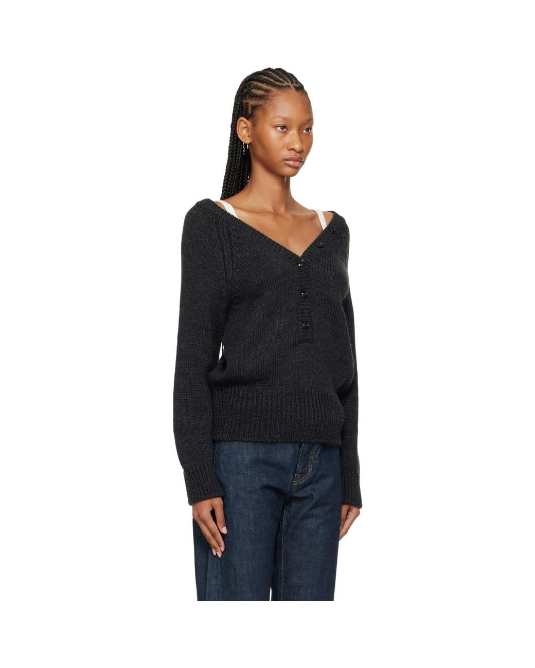 Our Legacy Black Country Henley Sweater